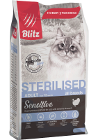 BLITZ Sterilised Cats для стерилизованных кошек Индейка 0,4 кг арт.680535