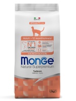 MONGE Cat Monoprotein Adult Salmon Корм для взрослых кошек Лосось 1,5кг арт.5517