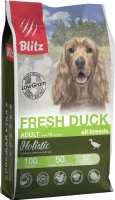 BLITZ Holistic Adult Fresh Duck низкозерновой д/собак Свежая Утка 0,5кг (605630)