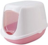 Savic Туалет-био д/кошек бело-розовый 44,5х35,5х32см