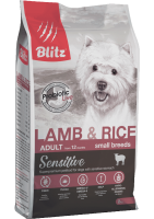 BLITZ Lamb&Rice д/взрослых собак мелких пород Ягненок Рис 2кг арт.680634
