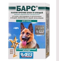 Барс Капли от блох и клещей для собак 4 пипетки арт.6009076