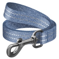 Collar Поводок WAUDOG Re-cotton светоотражающий 20мм х 150см синий арт.401412