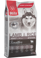 BLITZ Adult Lamb&Rice сухой корм д/взрослых собак Ягненок Рис 2кг (680467)
