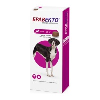 Bravecto жевательная таблетка от блох и клещей для собак 40-56кг арт.39320