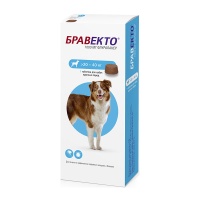 Bravecto жевательная таблетка от блох и клещей для собак 20-40кг арт.39313