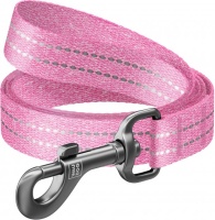 Collar Поводок WAUDOG Re-cotton светоотражающий 15мм х 150см розовый арт.40127