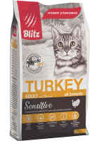 BLITZ Adult Cats Turkey сухой корм для взрослых кошек Индейка 2кг арт.680269