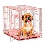Клетка для собак iCrate однодверная 61х46х48см розовая MidWest арт.1524PK