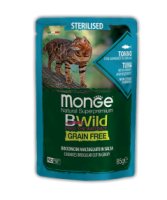 Monge BWild Cat Беззерновые Кусочки в паучах\Стерилизованные\Тунец с овощами 85 гр арт.2799