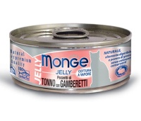 Monge Cat Jelly Для кошек Желтоперый тунец Креветки в желе 80гр  арт.7023