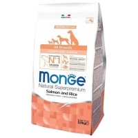 MONGE Dog Monoprotein ALL BREEDS P&J Salmon&Rice Корм для щенков всех пород Лосось/рис 2,5кг арт.1204