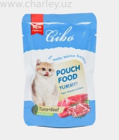 Gibo Паучи для кошек Суп Тунец Говядина 85гр GCP004  арт 254688