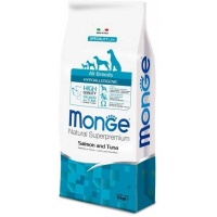 MONGE SPECIALITY LINE ALL BREEDS ADULT Корм для собак всех пород гипоаллергенный с лососем и тунцом 12кг арт.1174