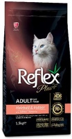 Reflex plus Adult Cat Hairball & Indoor Salmon Для взрослых кошек с выведением шерсти Лосось 1.5кг арт.003636