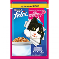 Felix Аппетитные кусочки Курица в желе д/котят 75гр арт.141835