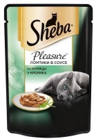 SHEBA PLEASURE с курицей и кроликом в соусе 75гр арт.79024004