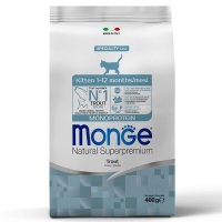 Monge Cat Monoprotein Kitten Trout Сухой корм для котят Форель 400гр  арт.5470