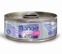 Monge Cat Delicate кусочки курицы с омлетом и анчоусами для кошек 80гр арт.7306