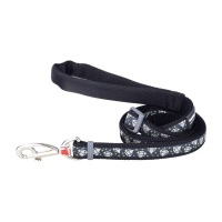 Red Dingo Поводок для собак 25mm x 1.8m Diamond Black арт.L6-DM-BB-25