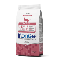 MONGE Cat Monoprotein Sterilised Beef Корм для стерилизованных кошек Говядина 1,5кг арт.5524