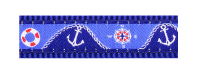 Red Dingo Шлея с поводком для кошек 12мм Nautical Dark Blue арт.CH-NA-DB-12