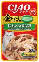 INABA Киннодаси, Паучи д/кошек, микс тунцов+гребешок, 60гр арт RU201
