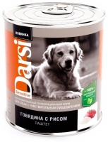 Darsi Консервы д/собак с чувст.пищевар. Паштет Говядина с рисом 850г.арт015009