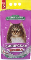 Наполнитель Сибирская кошка Экстра КОМКУЮЩИЙСЯ 5л, д/длинношерстных