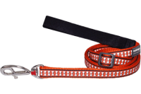 Red Dingo Поводок для собак светоотражающий 12мм х 1,8м  оранжевый (L6-RB-OR-12)
