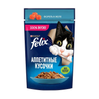 Felix Аппетитные кусочки Форель в желе 75гр арт.141811