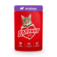 Дарлинг Консервы д/кошек Ягненок в подливе 75гр (765741)