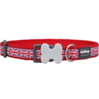 Red Dingo Ошейник для собак Английский флаг 20мм х 31-47см красный арт.DC-UK-RE-20