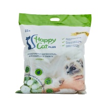 Наполнитель Happy Cat Plus селикагелевый алоэ вера 22л
