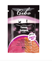 Gibo Паучи для кошек Желе Тунец Лосось 80гр GPG009  арт 262690