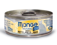 Monge Cat Natural для кошек Желтоперый тунец Курица Кукуруза 80гр  арт.7238