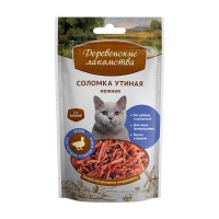Деревенские лакомства. Соломка утиная нежная для кошек  арт. 711335