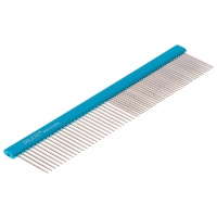 Расческа DrLight алюмин 19,5 см с плоской синей ручкой64 зуба 29 мм 50/50 (316650-6)