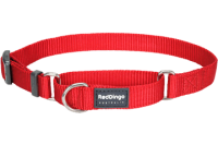 Red Dingo Ошейник-Полуудавка для собак Classic 25mm x 41-62cm красный арт.MC-ZZ-RE-25