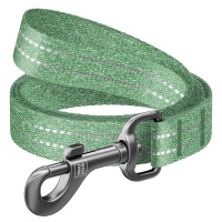 Collar Поводок WAUDOG Re-cotton светоотражающий 20мм х 150см зеленый  арт.401418