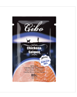 Gibo Паучи для кошек Желе Курица Лосось 80гр GPG001  арт 262638