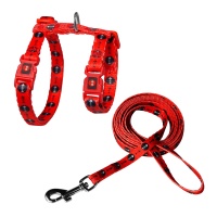 DOCO LOCO Шлейка + поводок для кошек с Принтом Neck1x19-27cm Chest1x28.5-46cm M3  арт.DCAT202-2072-M3