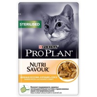 PRO PLAN Sterilised для стерилизованных кошек с курицой 85гр Purina арт.12249432