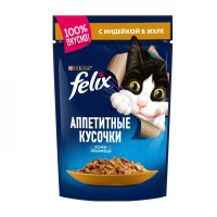 Felix Аппетитные кусочки Индейка в желе 75гр арт.140159