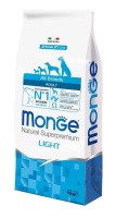 MONGE SPECIALITY LINE ALL BREEDS ADULT Низкокалорийный корм с лососем и рисом для собак всех пород 12кг арт.1235