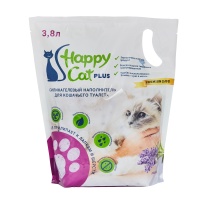 Наполнитель Happy Cat Plus селикагелевый лаванда 3.8л