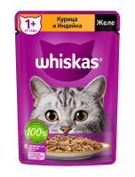 Whiskas кусочки в желе курица, индейка 75 г 1 шт