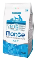 MONGE Dog Monoprotein ALL BREEDS ADULT Salmon Корм для собак всех пород низкокалорийный Лосось 2,5кг арт.1228