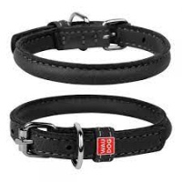 Ошейник CoLLaR WAUDOG Soft кожаный 6мм х 17-20см черный арт.22301