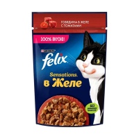 Felix Sensations Говядина в желе с томатами 75гр арт.141903
